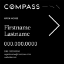 Picture of Compass 24"x24" O.H. White Metal Frame - Black Sign A