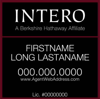 Picture of INTERO 24"x24" BHA Yard Sign - Two Line