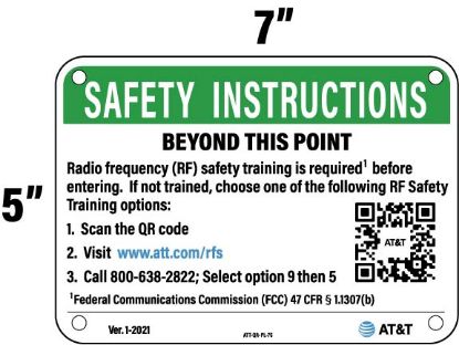 Picture of ATT-QR-PL-75: QR Code Plastic Sign with Adhesive 5"x7" 