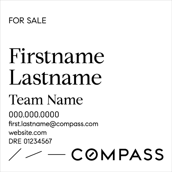 Picture of Compass 24"x24" Yard - White Sign C