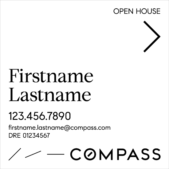 Picture of Compass 24"x24" O.H. White Ultra Frame - White Sign A