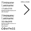 Picture of Compass 20"x20" O.H. Black Super Frame - White Sign F