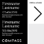 Picture of Compass 20"x20" O.H. Black Super Frame - Black & White Sign D