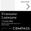 Picture of Compass 20"x20" O.H. White Super Frame - Black & White Sign A