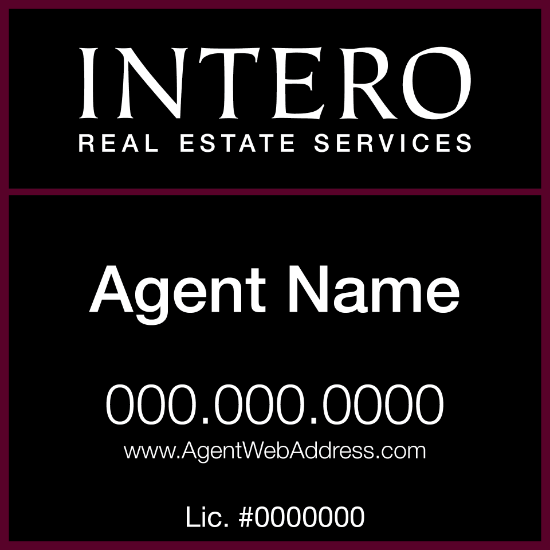 Picture of INTERO 18"x18" RES Condo Sign - Standard
